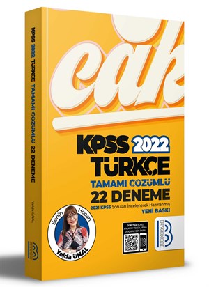 2022 KPSS Türkçe Tamamı Çözümlü 22 Deneme Benim Hocam Yayınları