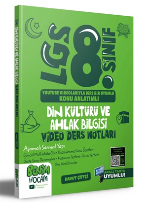2023 LGS 8.Sınıf Din Kültürü ve Ahlak Bilgisi Video Ders Notları (Konu Anlatımı) Benim Hocam Yayınları