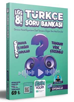 2023 LGS 8.Sınıf Türkçe SES Tamamı Video Çözümlü Soru Bankası Benim Hocam Yayınları