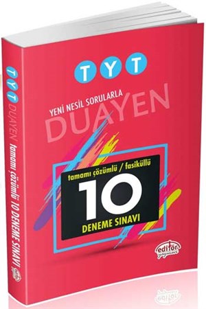 Editör Yayınları TYT Duayen Tamamı Çözümlü 10 Fasikül Deneme Sınavı