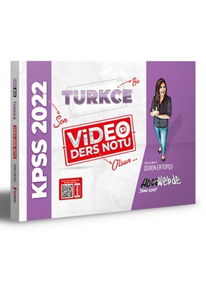 HocaWebde Yayınları 2022 KPSS Türkçe Video Ders Notu