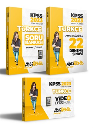 HocaWebde Yayınları 2023 KPSS Türkçe Video Ders Notu , Soru Bankası ve Deneme  Seti