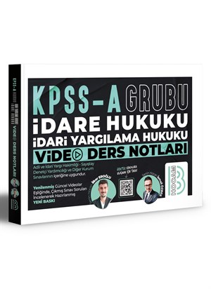 KPSS A Grubu İdare Hukuku İdari Yargılama Hukuku Video Ders Notları Benim Hocam Yayınları