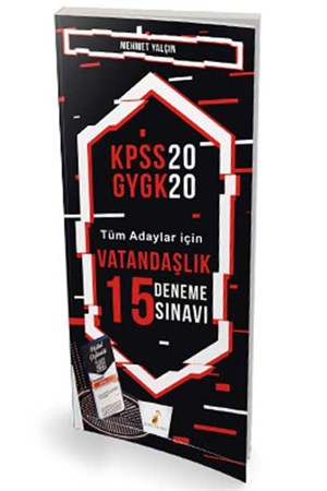 Pelikan Yayınları 2020 KPSS Vatandaşlık Dijital Çözümlü 15 Deneme Sınavı