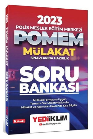 Yediiklim Yayınları 2023 POMEM Mülakat Sınavları Soru Bankası 6. Baskı